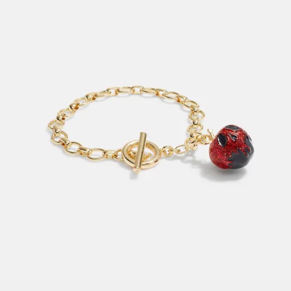 Coach x Disney Villains Evil Queen Poison Apple Bracelet in Gold/Red - Picture 2 of 4